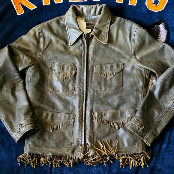 Ralph Lauren Double RL Other - Ralph Lauren Double RL Fringe Western Leather Jacket - Men's Medium